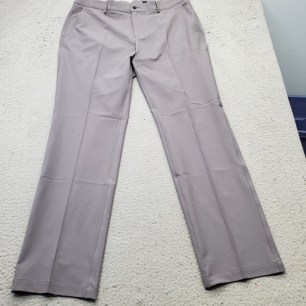 Dunning Golf Chino Pants Mens 36/32 Gray Performance Stretch Quick Dry D7S13P067
